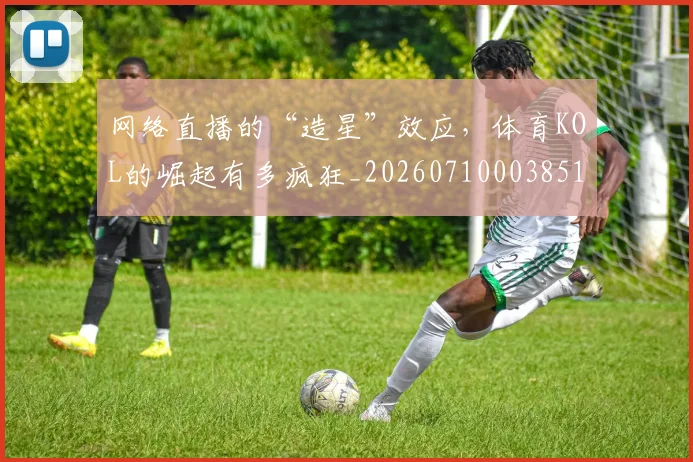 网络直播的“造星”效应,体育KOL的崛起有多疯狂_20260710003851