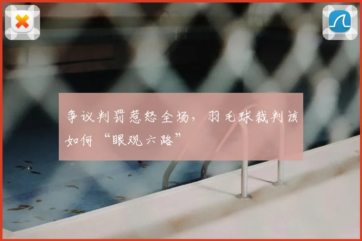 争议判罚惹怒全场，羽毛球裁判该如何“眼观六路”
